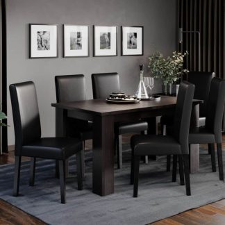 Set Masa Venetia extensibila + 6 Scaune Eco Wenge