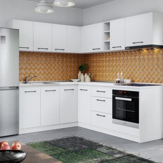 Set Mobila Bucatarie Colt Mina Pure 180*220 Alb C59