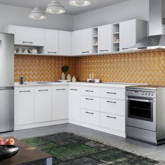 Set Mobila Bucatarie Colt Mina Pure 180*220 Alb C67