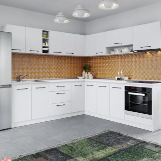 Set Mobila Bucatarie Colt Mina Pure 240*240 Alb C60