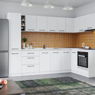 Set Mobila Bucatarie Colt Mina Pure 280*160 Alb C63