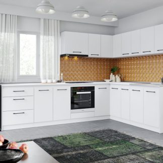 Set Mobila Bucatarie Colt Mina Pure 300*210 Alb C66