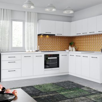 Set Mobila Bucatarie Colt Mina Pure 300*210 Alb C66