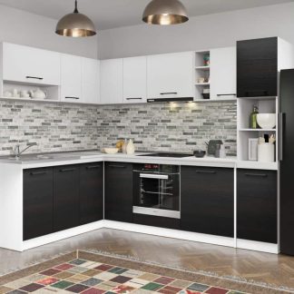 Set Mobila Bucatarie Colt Mina Yang 180*260 Ferrara/Alb C139