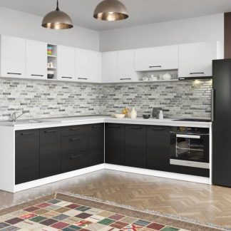 Set Mobila Bucatarie Colt Mina Yang 240*240 Ferrara/Alb C141