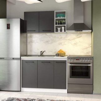 Set Mobila Bucatarie Mina Grafit 110 Gri Antracit C80