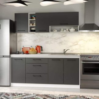 Set Mobila Bucatarie Mina Grafit 180 Gri Antracit C72