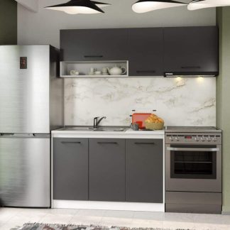 Set Mobila Bucatarie Mina Grafit 180 Gri Antracit C78