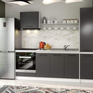 Set Mobila Bucatarie Mina Grafit 220 Gri Antracit C84