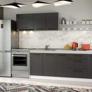 Set Mobila Bucatarie Mina Grafit 260 Gri Antracit C82