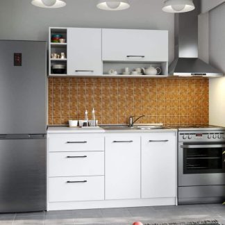 Set Mobila Bucatarie Mina Pure 140 Alb C47