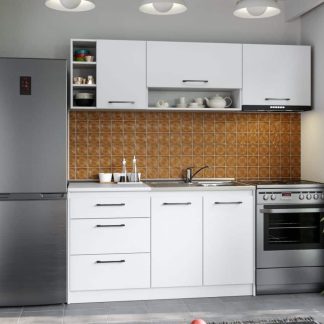 Set Mobila Bucatarie Mina Pure 200 Alb C48