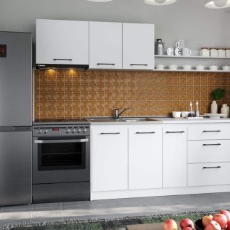 Set Mobila Bucatarie Mina Pure 260 Alb C55