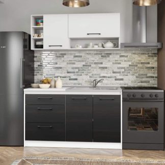 Set Mobila Bucatarie Mina Yang 140 Ferrara/Alb C128