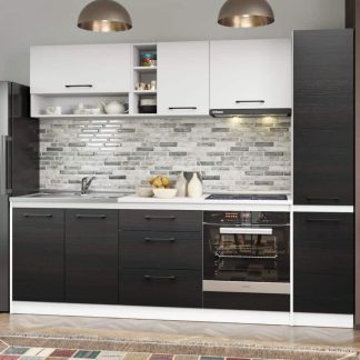 Set Mobila Bucatarie Mina Yang 244 Ferrara/Alb C125