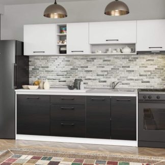 Set Mobila Bucatarie Mina Yang 260 Ferrara/Alb C124