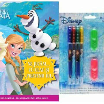 Set carte + jucărie - Disney Highlighter & Gel Pen