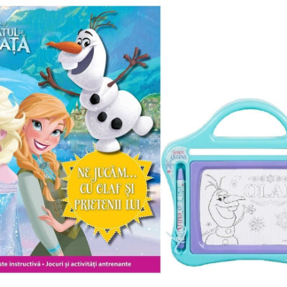 Set carte Regatul de gheață. Ne jucam cu Olaf și prietenii lui + jucărie (Frozen Small Magnetic Scribbler)