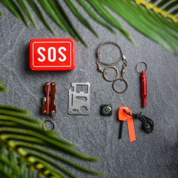 SOS Kit supravietuire multifunctional, 6 unelte