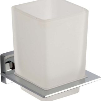 Suport pasta/periuta dinti cu pahar sticla Classic ERMETIQ ER-J738 (stoc bucegi)