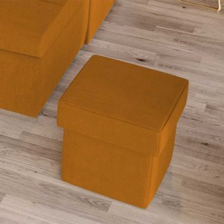 Taburet Patrat Portocaliu