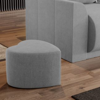 Taburet Inimioara Gri Deschis