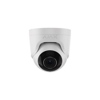 Camera supraveghere IP Dome Ajax TurretCam, 8 MP, 2.8 mm, IR 35 m, microfon, slot card, detectie obiecte prin AI, PoE, alb