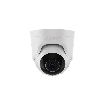Camera supraveghere IP Dome Ajax TurretCam, 8 MP, 4 mm, IR 35 m, microfon, slot card, detectie obiecte prin AI, PoE, alb