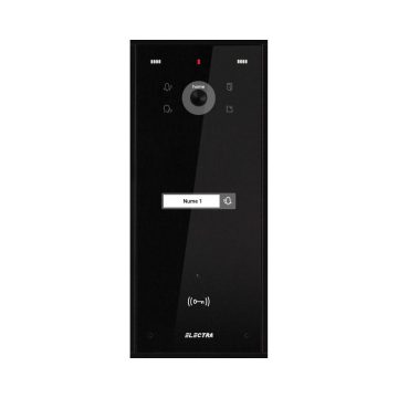 Videointerfon de exterior Electra VPH.01S03.ELBTL, 1 familie, aparent, negru