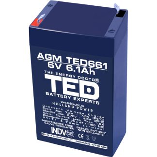 Acumulator AGM VRLA TED TED002938, 6 V, 6.1 A