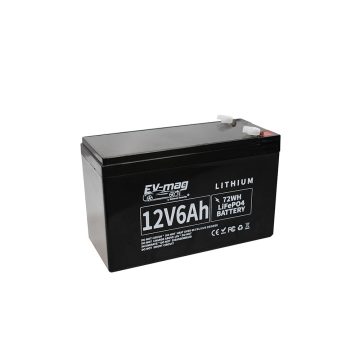 Acumulator LFP Ampevo LPF12/6, 12 V, 6 Ah