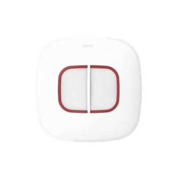 Buton de panica wireless Hikvision AX PRO DS-PDEB2-EG2-WE(B), 2 butoane, 868 MHz, RF 1200 m, standby 3 ani, IP66