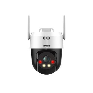 Camera supraveghere wireless IP WiFi cu iluminare duala Dahua Active Detterence Picoo P3AE-PV, 3 MP, IR/lumina alba, 4 mm, slot card, vizualizare de pe telefon, microfon si difuzor, auto tracking