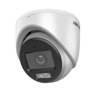 Camera supraveghere Dome Hikvision ColorVu DS-2CE70KF0T-LMFS(3.6MM), 3K, Smart Hybrid cu LED alb si IR 20 m, 3.6 mm, microfon