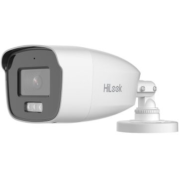 Camera supraveghere exterior cu iluminare duala Hikvision HiLook Smart Hybrid Light THC-B227-LMS, 2 MP, 2.8 mm, IR/lumina alba 40 m, microfon