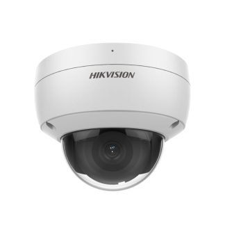 Camera supraveghere IP Dome Hikvision AcuSense DarkFighter DS-2CD2186G2-ISU, 8 MP, IR 30 m, 2.8 mm, microfon, slot card, PoE