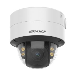 Camera supraveghere IP Dome Hikvision ColorVu DS-2CD2747G2T-LZS, 4 MP, 2.8 - 12 mm, motorizat, lumina alba 40 m, slot card, PoE