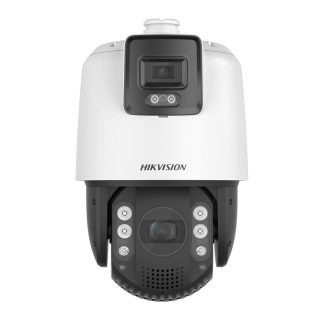 Camera supraveghere IP Dual Speed Dome Hikvision AcuSense DarkFighter DS-2SE7C144IW-AES5, 4 MP, 4 mm, 5.9 - 188.8 mm, IR 200 m, slot card, 32X, Hi-PoE, auto tracking