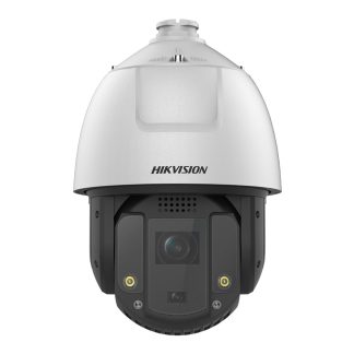 Camera supraveghere rotativa IP PTZ Speed Dome cu lentila duala Hikvision Acusense DS-2DE7S425MW-AEB5, 4 MP, IR 200 m, lumina alba 30 m, 4 mm / 4.5 - 112.5 mm, motorizat, 25x, slot card, PoE
