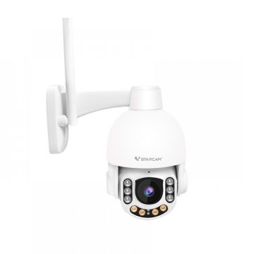 Camera supraveghere IP Speed Dome Vstarcam CG65, GSM 4G, 2 MP, lumina alba/IR 20 m, 4 mm, microfon, stroboscop, sirena, slot card