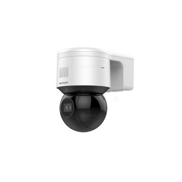 Camera supraveghere rotativa wireless IP WiFi Mini Speed Dome PTZ Hikvision DS-2DE3A404IWDEWS6, 4 MP, IR 50 m, lumina alba 6 m, 2.8 - 12 mm, motorizat, slot card, microfon, PoE, 16x