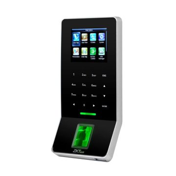 Cititor de proximitate biometric standalone IP WiFi ZKTeco ACO-F22-BLACK-2, ecran LCD 2.4 inch, Mifare, 3.000 amprente, 5.000 carduri, 30.000 evenimente