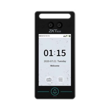 Controler de acces biometric standalone IP WiFi ZKTeco VL-SPEEDFACE-V4LM1-P-1-W, ecran 4 inch tactil, EM, 125 KHz, 800 fete, 800 palme, 1.000 carduri, 150.000 evenimente