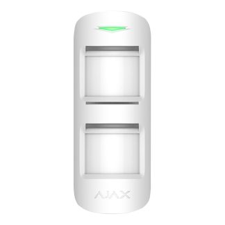 Detector de miscare wireless exterior PIR Ajax MotionProtect Outdoor WH, 15 m, 90 grade, pet immunity, antimasking, 868 MHz, RF 1700 m