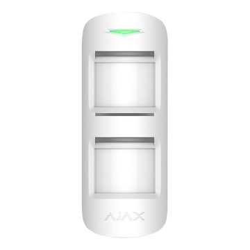 Detector de miscare wireless exterior PIR Ajax MotionProtect Outdoor WH, 15 m, 90 grade, pet immunity, antimasking, 868 MHz, RF 1700 m
