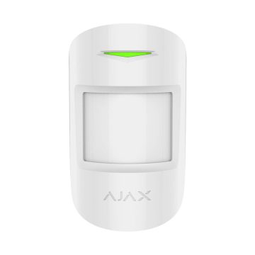 Detector de miscare wireless PIR Ajax MotionProtect WH, 12 m, 88 grade, pet immunity, 868 MHz, RF 1700 m