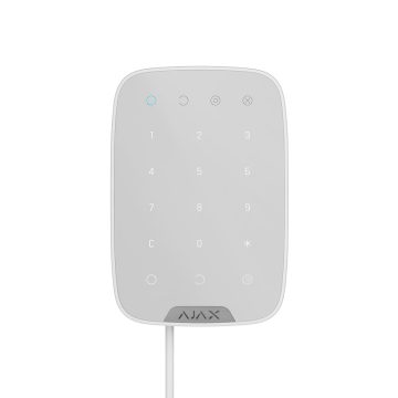Tastatura cu touch AJAX Keypad Fibra WH, 15 taste, silent alarm, 2000 m