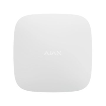 Unitate centrala AJAX Hub Plus WH, 25 partitii, 150 dispozitive, 2000 m