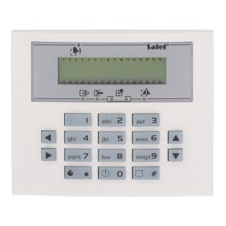 Tastatura LCD Satel INT-KLCDS-GR, 3 butoane functionale, extensie 2 zone, buzzer