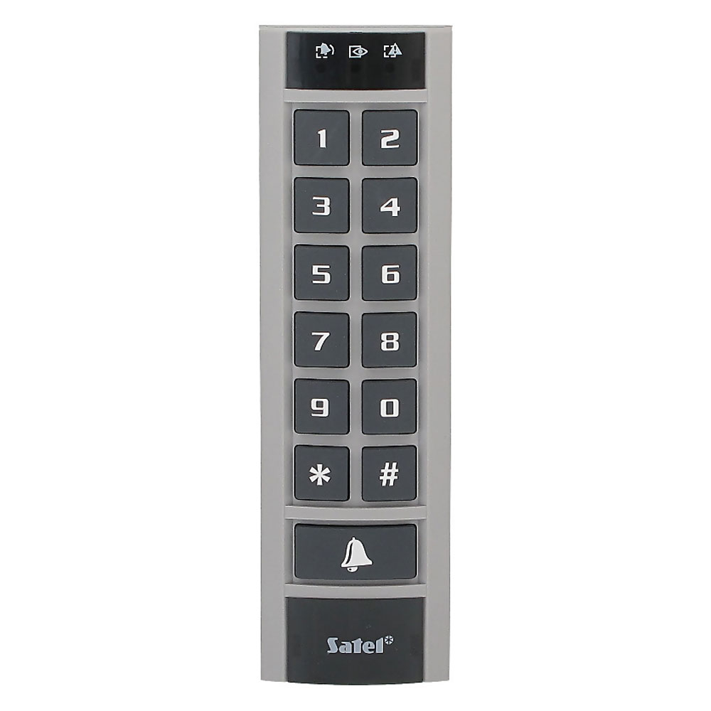 Tastatura LED de partitie cu cititor de proximitate Satel INT-SCR-BL, iesire yala electrica, monitorizare usa, buzzer
